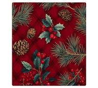 Mexpekil Aimant de lave-vaisselle avec branches de pin, houx, baies de houx, 53,3 x 66 cm, autocollant décoratif pour porte d'entrée, panneau magnétique imperméable pour cuisine