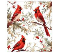 Mexpekil Aimant de lave-vaisselle décoratif - Motif oiseau rouge sur un pin - Imperméable - Pour décoration de la maison et de la cuisine - 53,3 x 66 cm