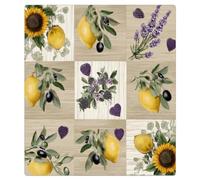 Mexpekil Aimant de lave-vaisselle en bois de lavande et citrons 53,3 x 66 cm, autocollant décoratif pour porte d'entrée, panneau magnétique imperméable pour cuisine