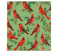 Mexpekil Aimant de lave-vaisselle pour porte avant, panneau décoratif réutilisable pour lave-vaisselle, réfrigérateur, 53,3 x 66 cm, oiseau rouge avec feuille de houx