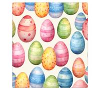 Mexpekil Aimant de lave-vaisselle pour porte d'entrée, panneau décoratif réutilisable avec imprimé œuf de Pâques coloré, pour lave-vaisselle, réfrigérateur, 53,3 x 66 cm