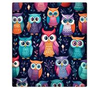 Mexpekil Aimant de lave-vaisselle pour porte d'entrée, panneau décoratif réutilisable pour lave-vaisselle, réfrigérateur, 53,3 x 66 cm, oiseau hibou coloré