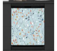 Mexpekil Autocollant magnétique pour lave-vaisselle avec motif de feuilles et branches - 53,3 x 66 cm - Autocollant décoratif pour porte d'entrée - Imperméable - Panneau magnétique