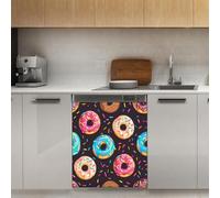 Mexpekil Autocollant magnétique pour lave-vaisselle en forme de donut coloré 53,3 x 66 cm pour porte d'entrée étanche