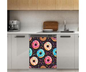 Mexpekil Autocollant magnétique pour lave-vaisselle en forme de donut coloré 53,3 x 66 cm pour porte d'entrée étanche