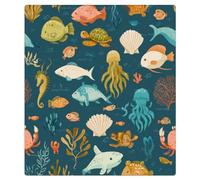Mexpekil Autocollant magnétique pour lave-vaisselle Motif animaux marins 53,3 x 66 cm Pour porte d'entrée étanche