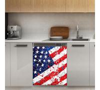Mexpekil Autocollant magnétique pour lave-vaisselle Motif drapeau américain 4 juillet 53,3 x 66 cm