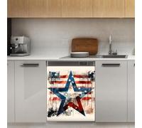 Mexpekil Autocollant magnétique pour lave-vaisselle Motif drapeau américain 53,3 x 66 cm