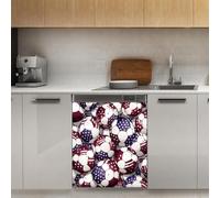 Mexpekil Autocollant magnétique pour lave-vaisselle Motif drapeau de football 53,3 x 66 cm