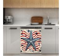 Mexpekil Autocollant magnétique pour lave-vaisselle Motif drapeau de l'océan et de la mer 53,3 x 66 cm