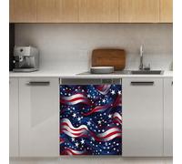 Mexpekil Autocollant magnétique pour lave-vaisselle Motif drapeau des États-Unis 53,3 x 66 cm
