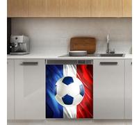 Mexpekil Autocollant magnétique pour lave-vaisselle Motif drapeau français ballon de football 53,3 x 66 cm