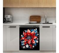 Mexpekil Autocollant magnétique pour lave-vaisselle Motif drapeau tournesol 53,3 x 66 cm