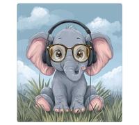 Mexpekil Autocollant magnétique pour lave-vaisselle Motif éléphant mignon 53,3 x 66 cm