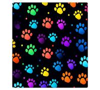 Mexpekil Autocollant magnétique pour lave-vaisselle Motif empreintes de pattes de chien arc-en-ciel 53,3 x 66 cm