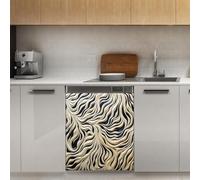 Mexpekil Autocollant magnétique pour lave-vaisselle Motif lion blanc 53,3 x 66 cm