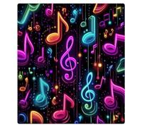 Mexpekil Autocollant magnétique pour lave-vaisselle Motif notes de musique néon 53,3 x 66 cm