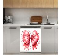 Mexpekil Autocollant magnétique pour lave-vaisselle Motif nœud rose 53,3 x 66 cm