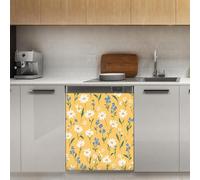 Mexpekil Autocollant magnétique pour lave-vaisselle Motif petites marguerites 53,3 x 66 cm