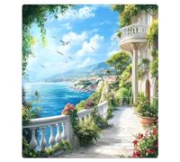 Mexpekil Beautiful Garden Sea Aimant pour lave-vaisselle | Housses décoratives réutilisables pour lave-vaisselle, panneau avant magnétique, autocollant pour appareils de cuisine