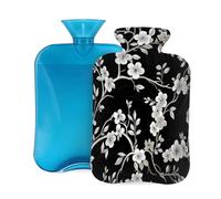 Mexpekil Bouillotte blanche japonaise avec housse en PVC pour soulager la douleur, les pieds, le dos, la chaleur