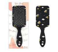 Mexpekil Brosse à cheveux de massage pour homme et femme - Brosse démêlante pour cheveux humides ou secs - Peignes à coussin d'air doux (dessin animé abeilles volantes)