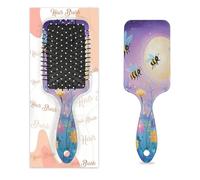 Mexpekil Brosse à cheveux de massage pour homme et femme - Brosse démêlante pour cheveux humides ou secs - Peignes à coussin d'air doux (dessin animé abeilles fleurs volantes)