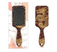 Mexpekil Brosse à cheveux de massage pour homme et femme - Brosse démêlante pour cheveux humides ou secs - Peignes à coussin d'air doux (dragon doré)