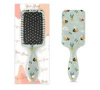 Mexpekil Brosse à cheveux de massage pour homme et femme - Brosse démêlante pour cheveux humides ou secs - Peignes à coussin d'air doux (abeilles de dessin animé)