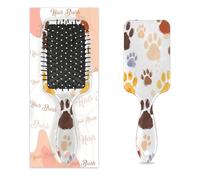 Mexpekil Brosse à cheveux démêlante avec empreintes de pattes de chat et de chien - Brosse à cheveux humides et secs - Peigne à coussin d'air - Pour filles et femmes