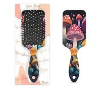 Mexpekil Brosse à cheveux démêlante en forme de champignons colorés pour cheveux secs et humides - Peigne de massage à coussin d'air pour filles, femmes et hommes