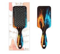 Mexpekil Brosse à cheveux démêlante en forme de dragon de feu orange et bleu - Brosse à cheveux humides et secs - Peigne à coussin d'air pour filles et femmes