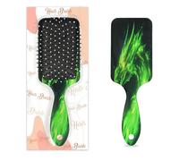 Mexpekil Brosse à cheveux démêlante en forme de dragon vert abstrait, brosse à cheveux mouillés et secs, peigne à coussin d'air de massage pour filles, femmes, hommes