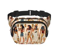 Mexpekil Bumbag Sac banane imperméable avec sangle réglable Motif Égypte antique Pour la course à pied et la randonnée, multicolore, Taille unique
