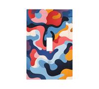Mexpekil Cache d'interrupteur camouflage coloré 1 interrupteur à bascule simple plaque murale décorative pour la maison et le bureau