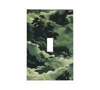 Mexpekil Cache interrupteur camouflage vert foncé 1 interrupteur à bascule simple plaque murale décorative pour la maison et le bureau