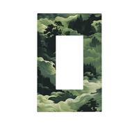 Mexpekil Cache interrupteur camouflage vert foncé 1 interrupteur à bascule simple plaque murale décorative pour la maison et le bureau