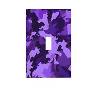 Mexpekil Cache interrupteur camouflage violet 1 interrupteur simple à bascule plaque murale décorative pour la maison et le bureau