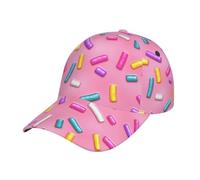 Mexpekil Casquette de baseball rose Donut Candy pour homme et femme - Chapeau de soleil réglable - Chapeau d'été - Casquette de protection pour sports de plein air et course à pied