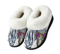 Mexpekil Chaussons d'intérieur et d'extérieur avec imprimé zèbres africains sauvages, multicolore, 41/42 EU