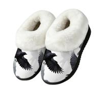 Mexpekil Chaussons noirs en forme de corbeau pour intérieur ou extérieur, multicolore, 43/44 EU