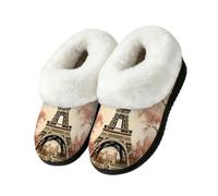 Mexpekil Chaussons vintage Paris Tour Eiffel pour intérieur ou extérieur, multicolore, 41/42 EU