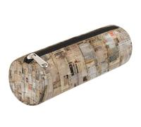 Mexpekil Collage vieux journaux trousse à crayons fournitures scolaires pochette pochette pour filles garçons adolescents femmes maquillage pinceau sac