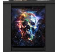 Mexpekil Coque magnétique pour lave-vaisselle Motif crâne de galaxie