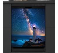 Mexpekil Coque magnétique pour lave-vaisselle Motif phare de la galaxie de