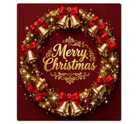 Mexpekil Couronne de cloche de Noël pour lave-vaisselle - 53,3 x 66 cm - Autocollant décoratif pour porte d'entrée - Imperméable - Panneau magnétique