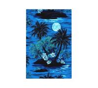 Mexpekil Couvercle d'interrupteur 1 interrupteur vierge unique avec motif île de palmiers - Plaque murale décorative pour la maison et le bureau