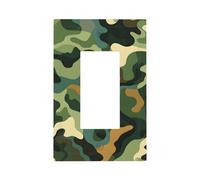 Mexpekil Couvercle d'interrupteur camouflage vert foncé 1 interrupteur à bascule simple plaque murale décorative pour la maison et le bureau