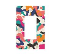 Mexpekil Couvercle d'interrupteur coloré camouflage art 1 gang simple à bascule plaque murale décorative pour la maison et le bureau
