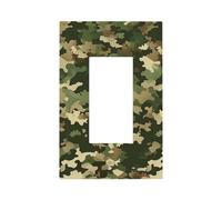 Mexpekil Couvercle d'interrupteur vert à bascule simple motif camouflage pour la maison et le bureau
